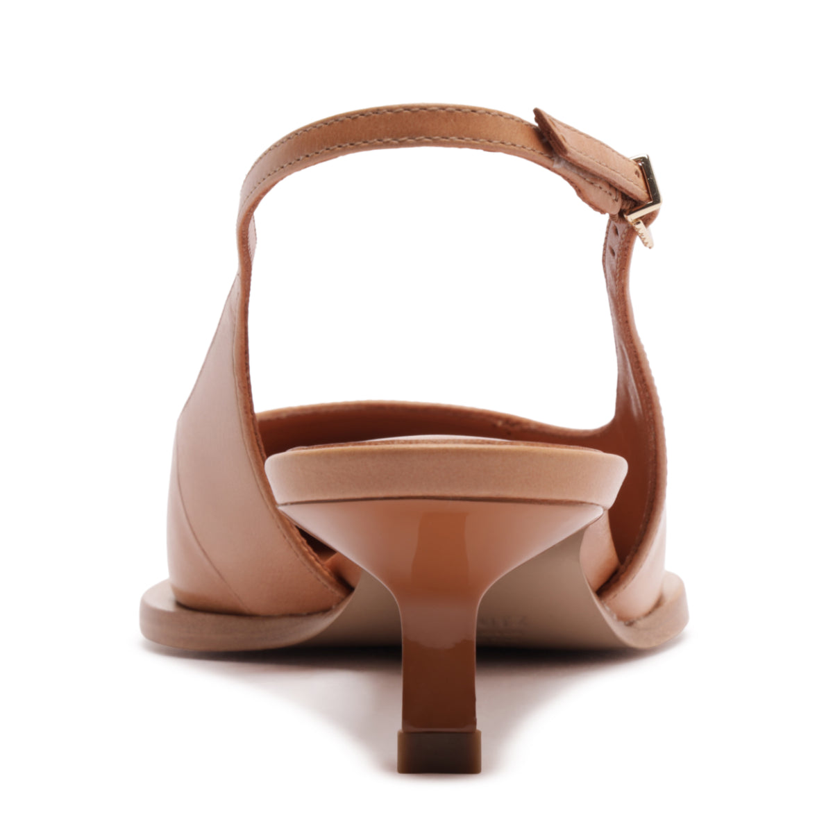 Daria Sling Leather Pump in Earth Clay