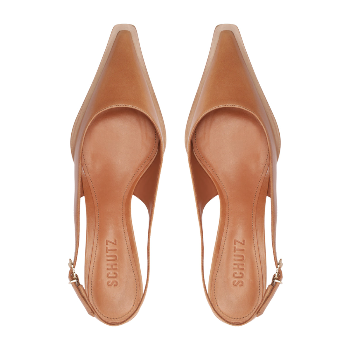 Daria Sling Leather Pump in Earth Clay