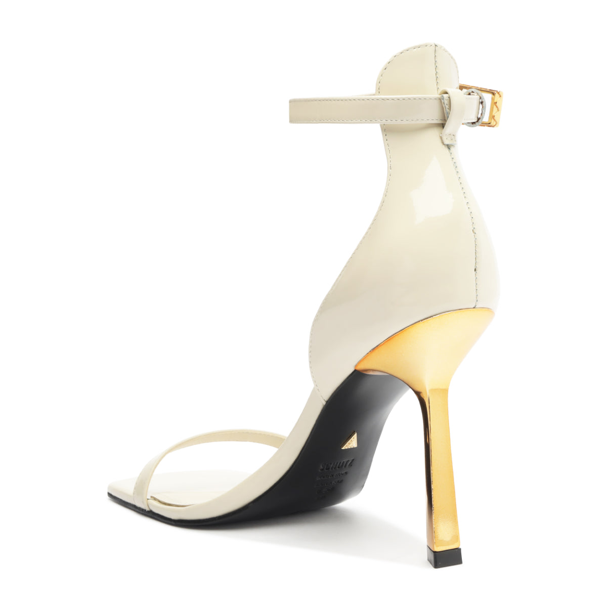 Ciara Patent Leather Sandal in White