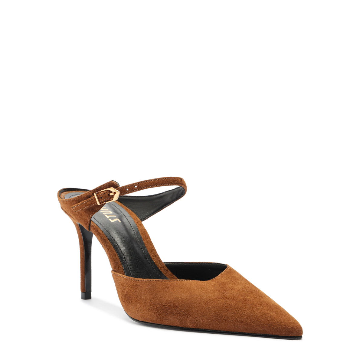 Laura Mule Suede Pump in Caramel