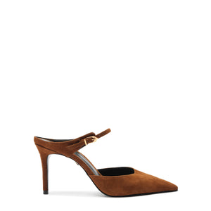 Laura Mule Suede Pump in Caramel