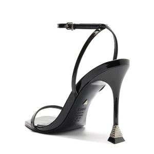 Joanna Patent Leather Sandal in Black