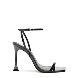 Joanna Patent Leather Sandal in Black