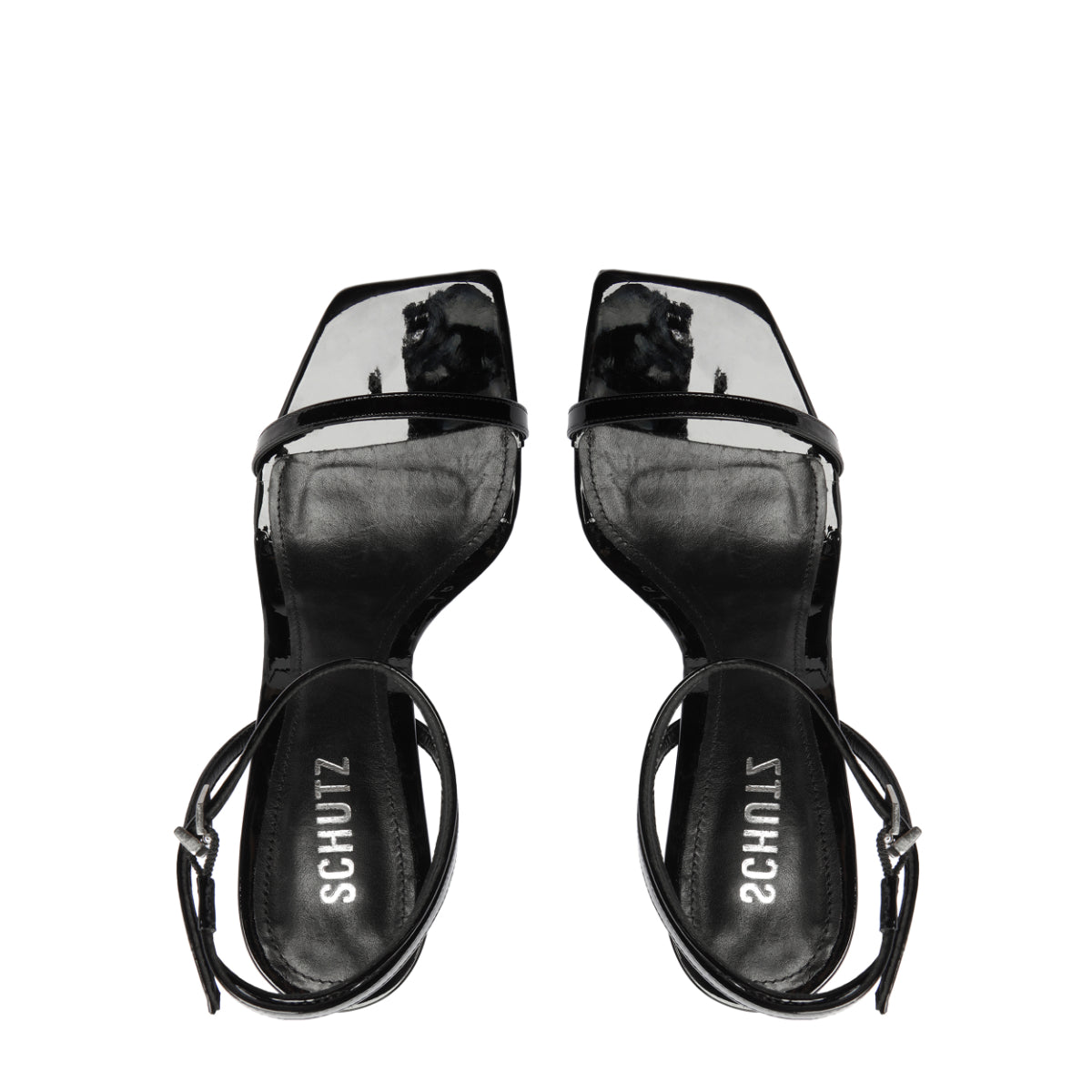 Joanna Patent Leather Sandal in Black