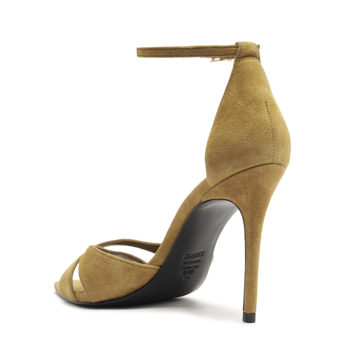 Hilda Leaf Suede Sandal in Dried Pistachio
