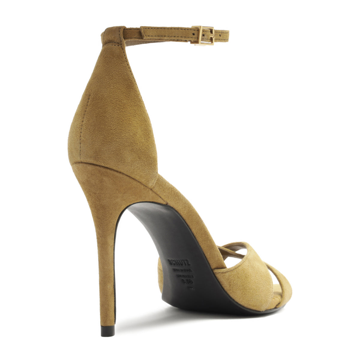 Hilda Leaf Suede Sandal in Dried Pistachio