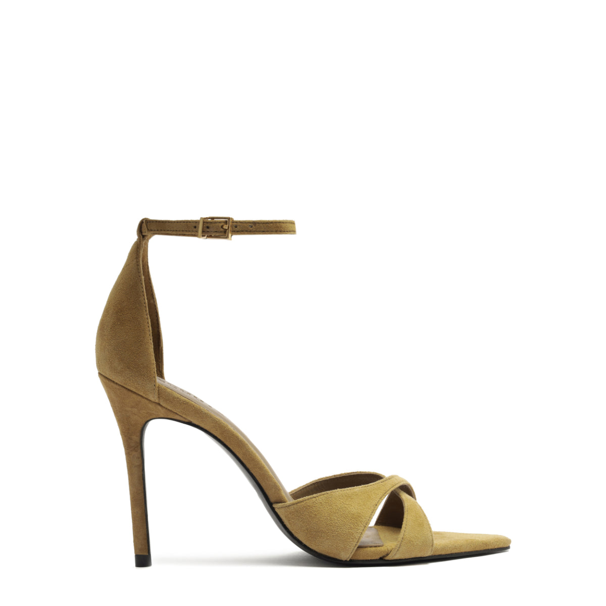 Hilda Leaf Suede Sandal in Dried Pistachio