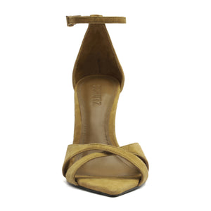 Hilda Leaf Suede Sandal in Dried Pistachio