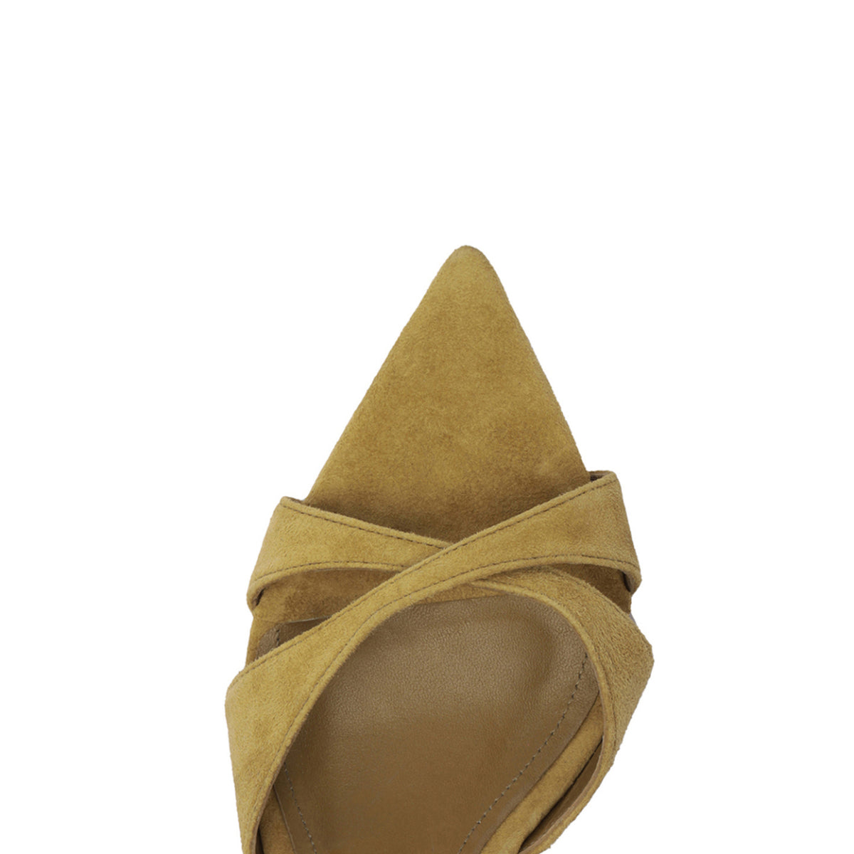 Hilda Leaf Suede Sandal in Dried Pistachio