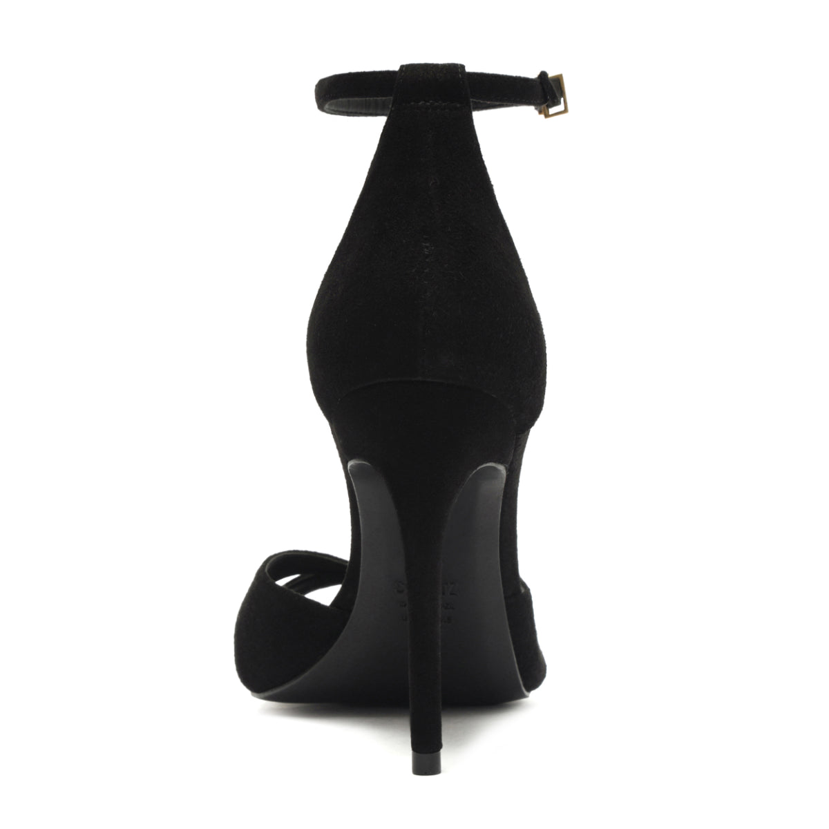 Hilda Leaf Suede Sandal in Black