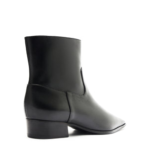 Helena Leather Bootie in Black