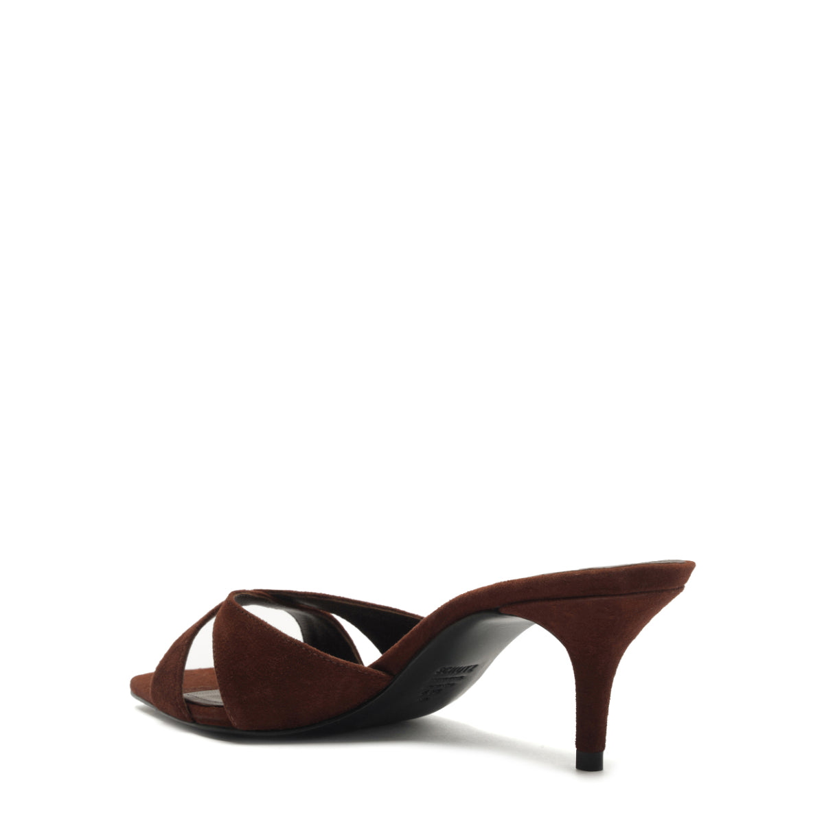 Hilda Leaf Mule Suede Sandal in Root Brown