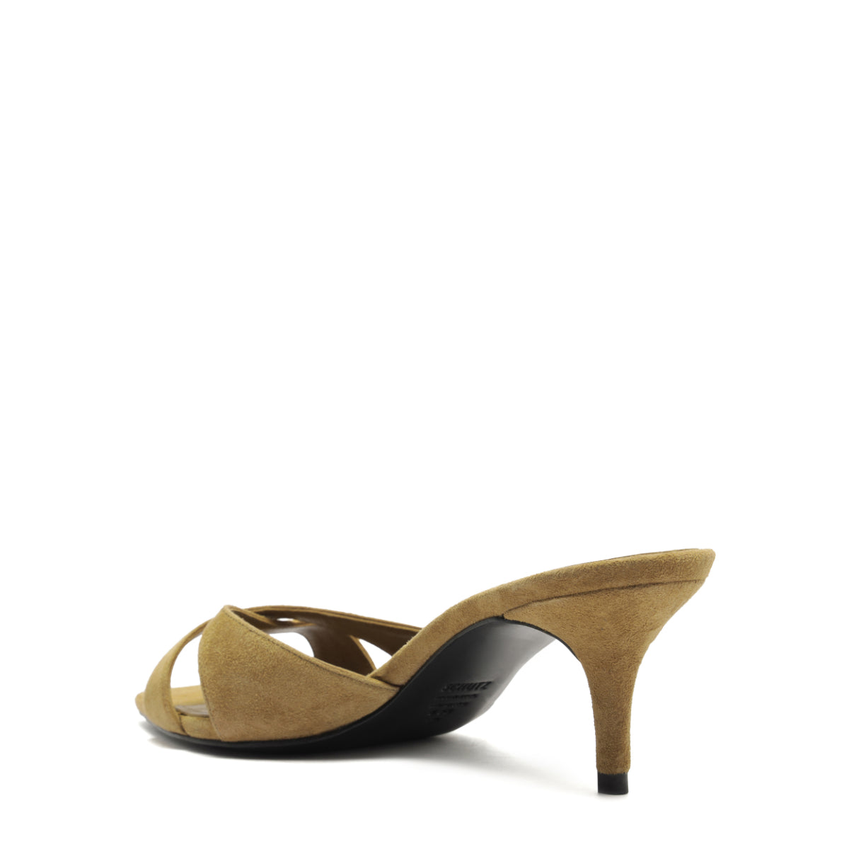 Hilda Leaf Mule Suede Sandal in Dried Pistachio