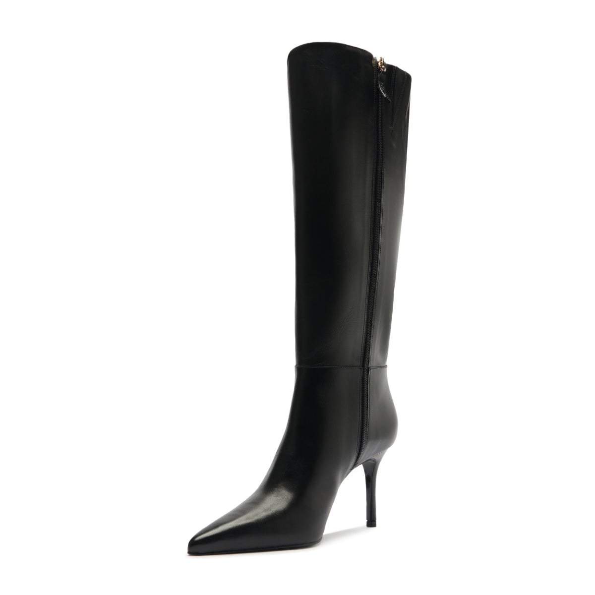 Mikki Up Leather Boot in Black