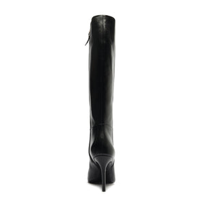 Mikki Up Leather Boot in Black