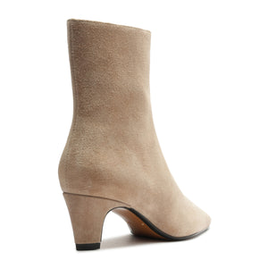 Dellia Suede Bootie in Warm Sand
