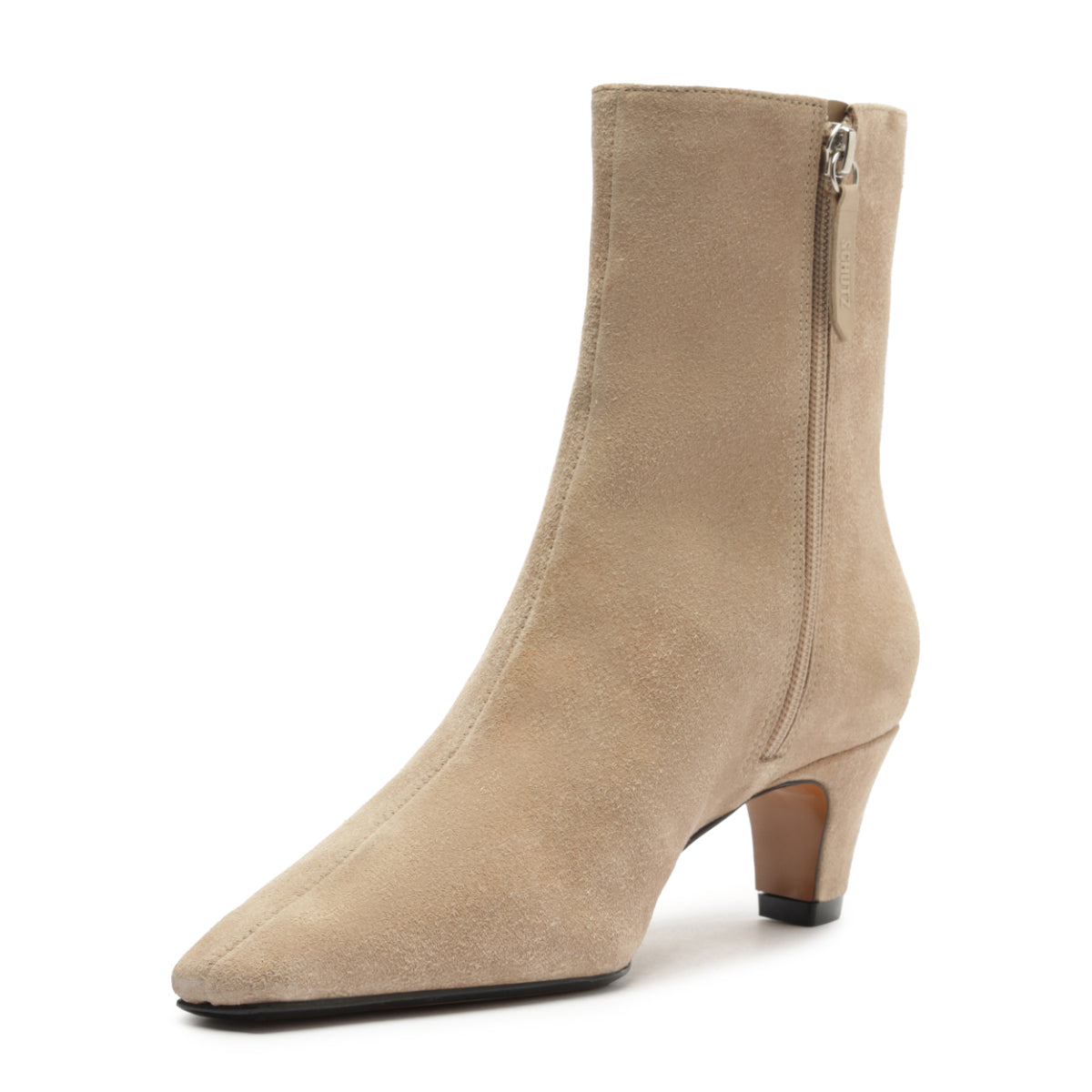 Dellia Suede Bootie in Warm Sand