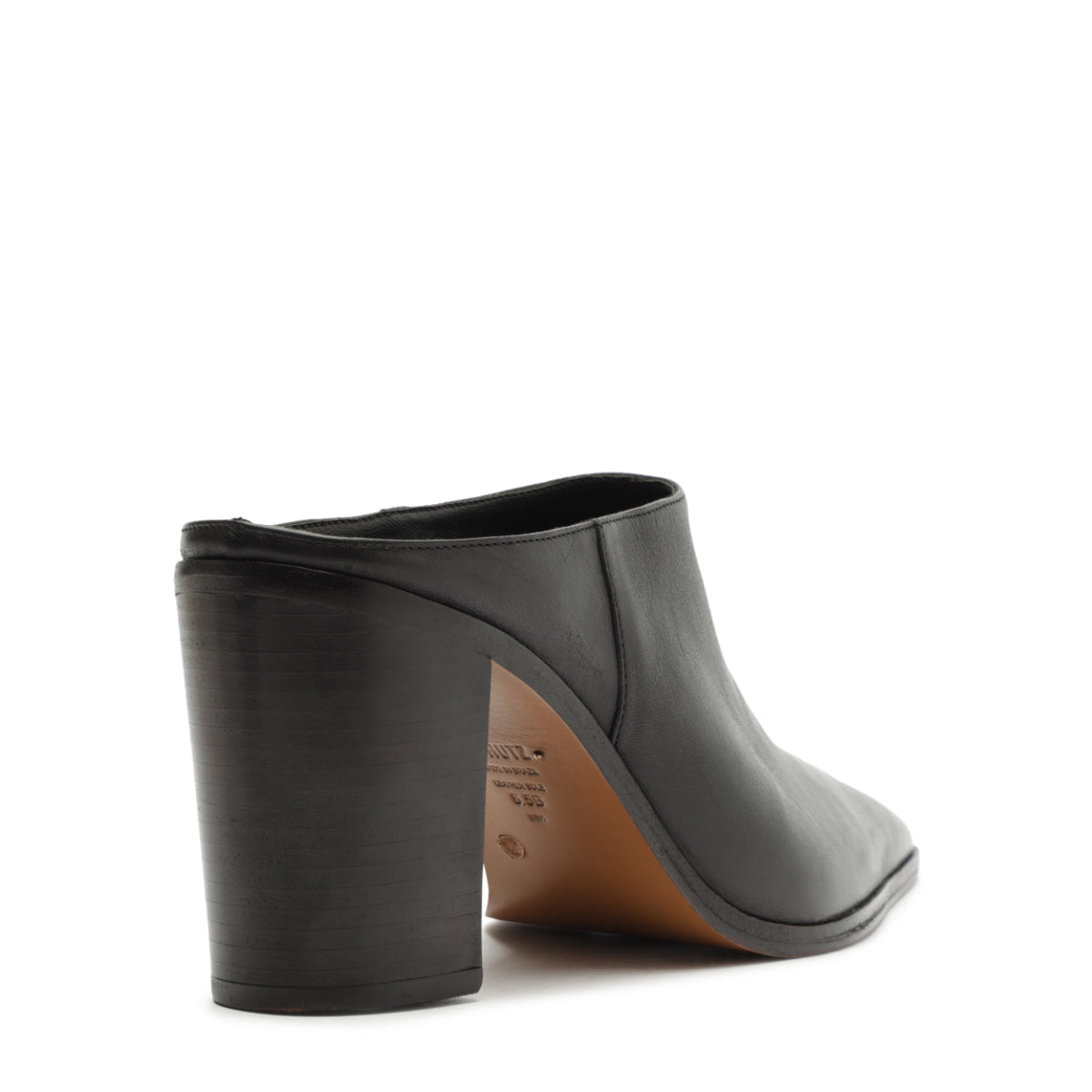 Mikki Mule Leather Pump in Black