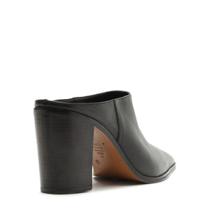 Mikki Mule Leather Pump in Black