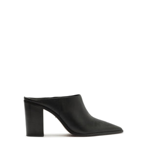 Mikki Mule Leather Pump in Black
