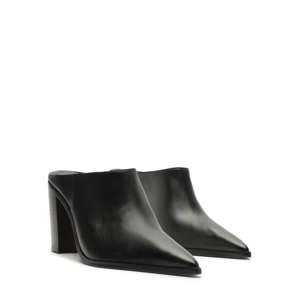 Mikki Mule Leather Pump in Black