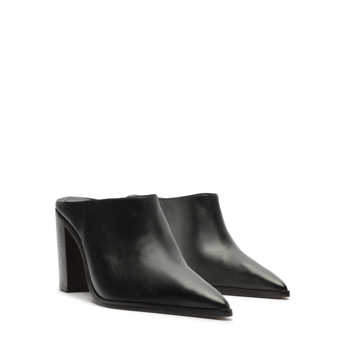 Mikki Mule Leather Pump in Black