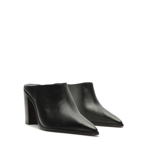 Mikki Mule Leather Pump in Black