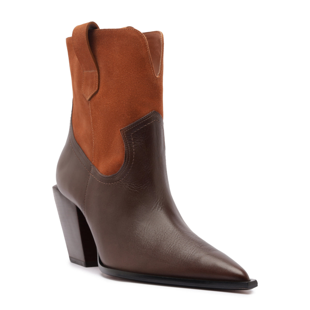 Memphis Leather Bootie in Seal Brown