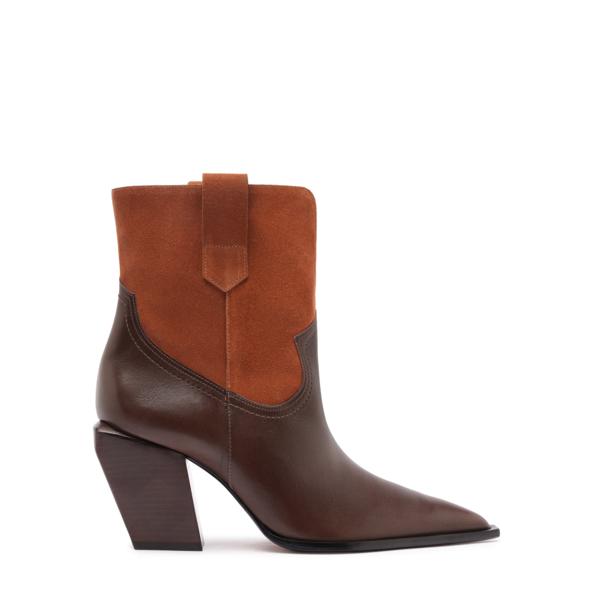 Memphis Leather Bootie in Seal Brown