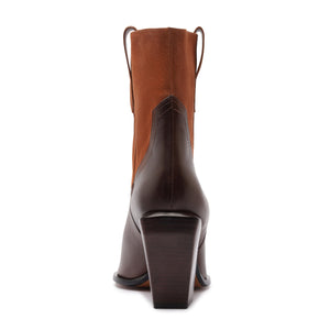 Memphis Leather Bootie in Seal Brown