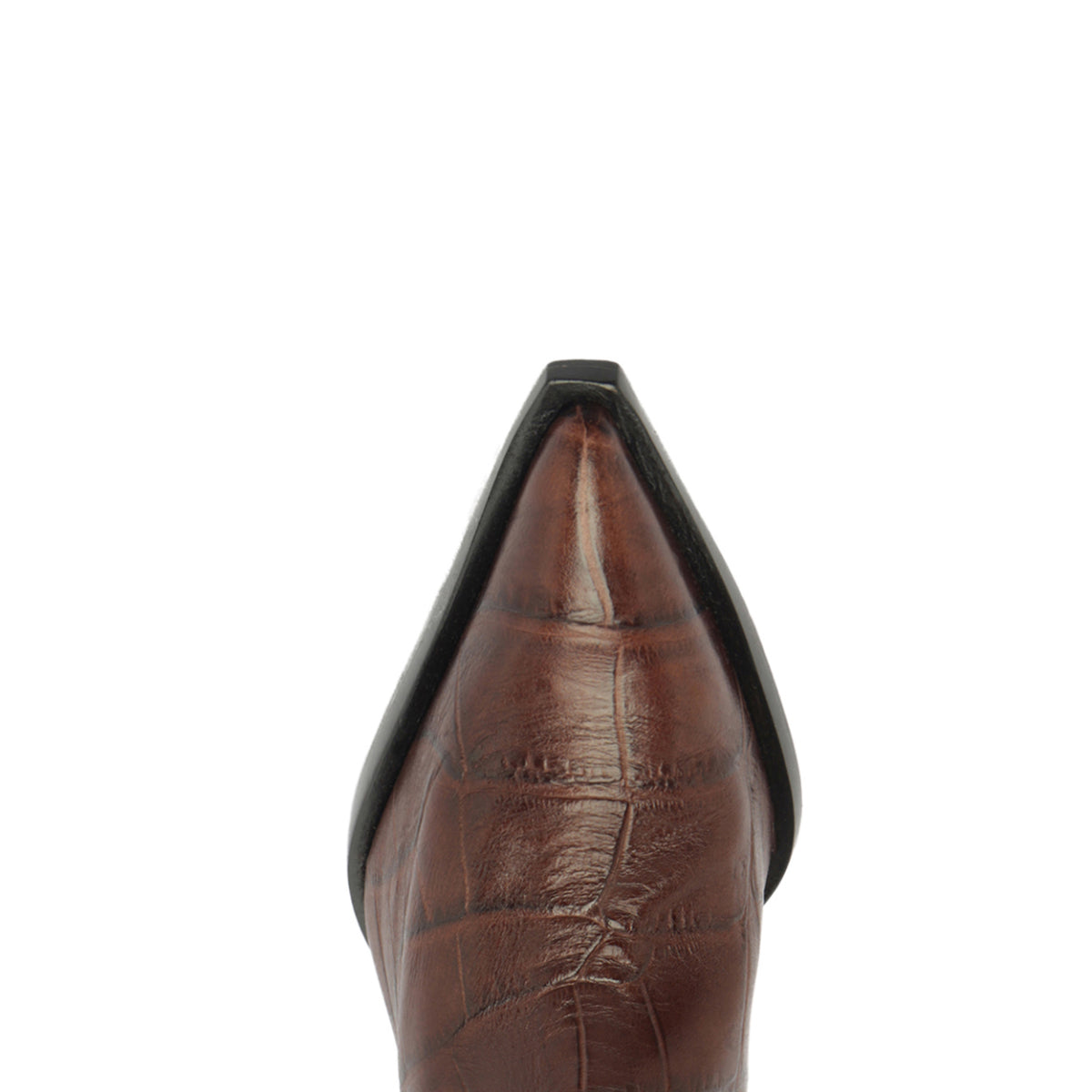 Memphis Croc Bootie in Root Brown