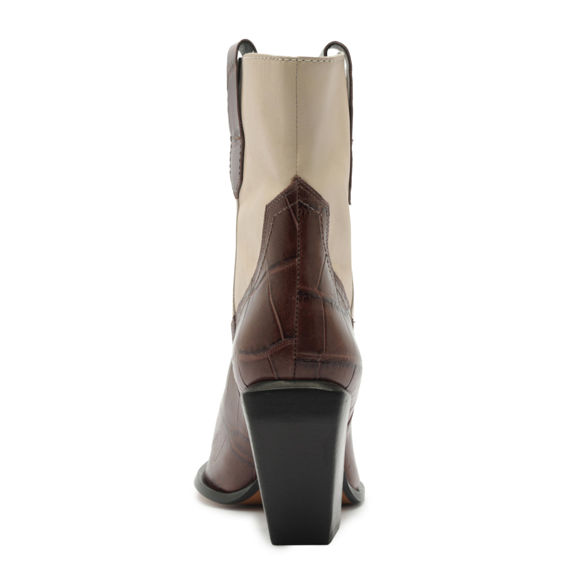 Memphis Croc Bootie in Root Brown