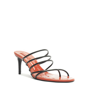 Malta Mule Leather Sandal in Black