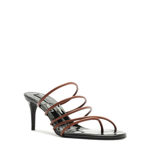 Malta Mule Leather Sandal in Brown