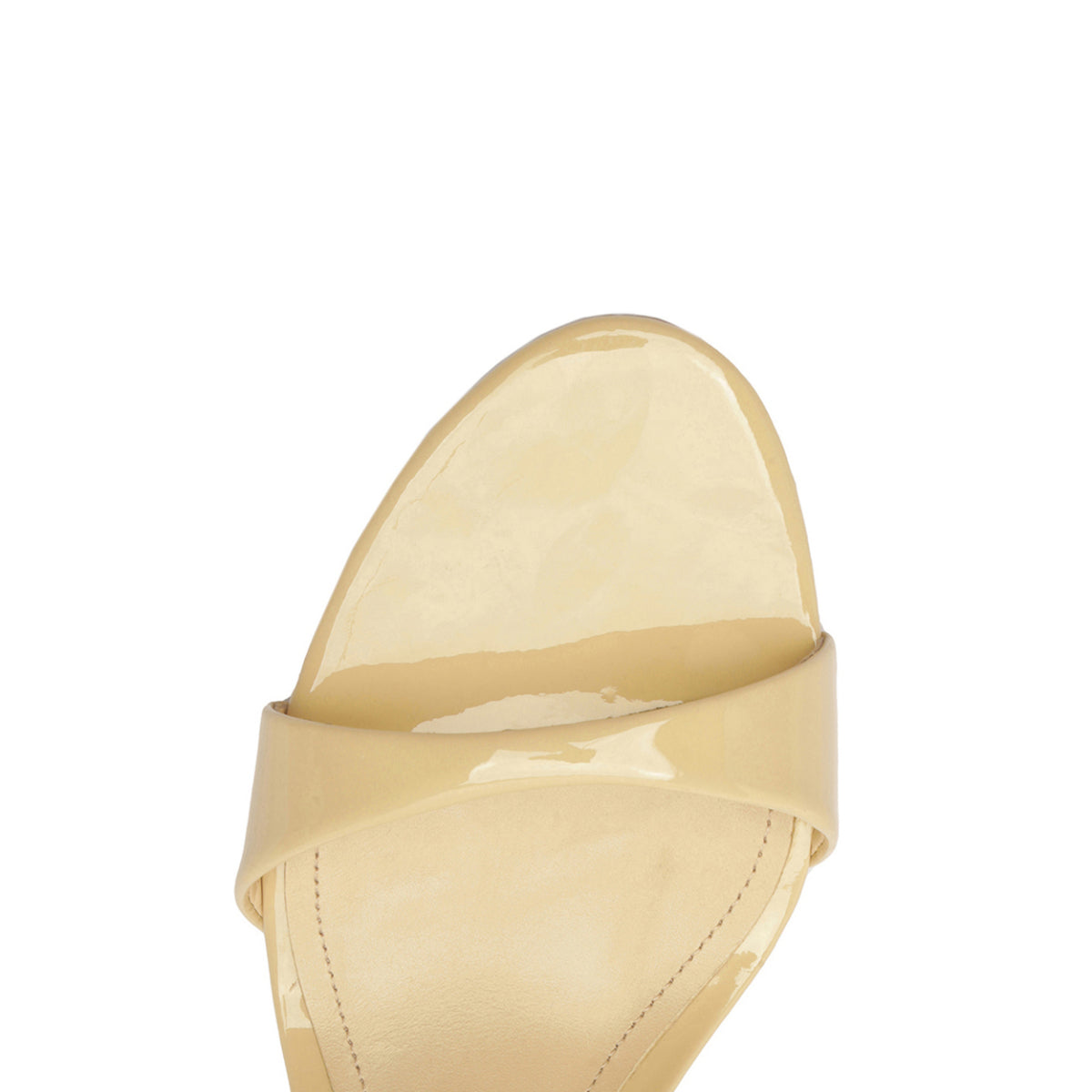 Jessica Mid Mule Patent Sandal in Natural Nibs