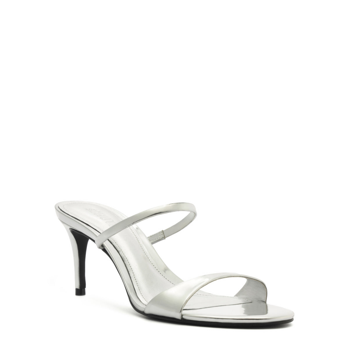 Jessica Mid Mule Metallic Sandal in Prata