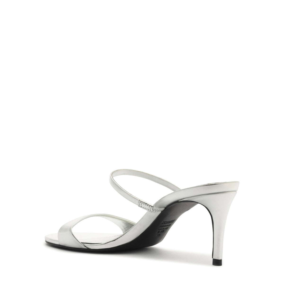 Jessica Mid Mule Metallic Sandal in Prata
