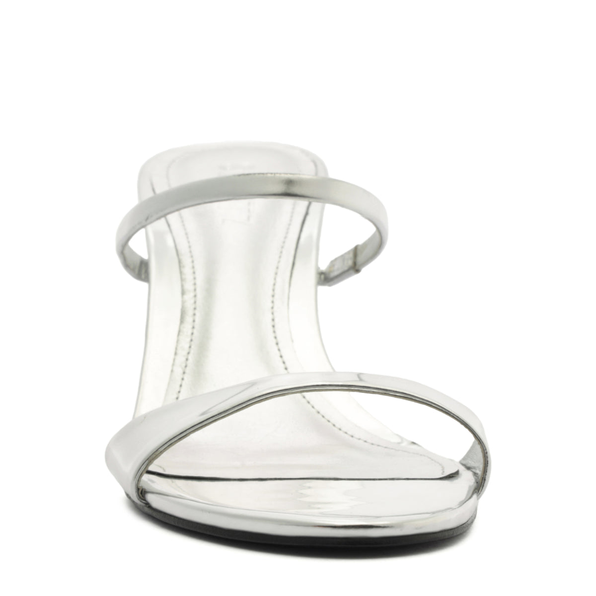 Jessica Mid Mule Metallic Sandal in Prata