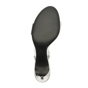 Jessica Mid Mule Metallic Sandal in Prata