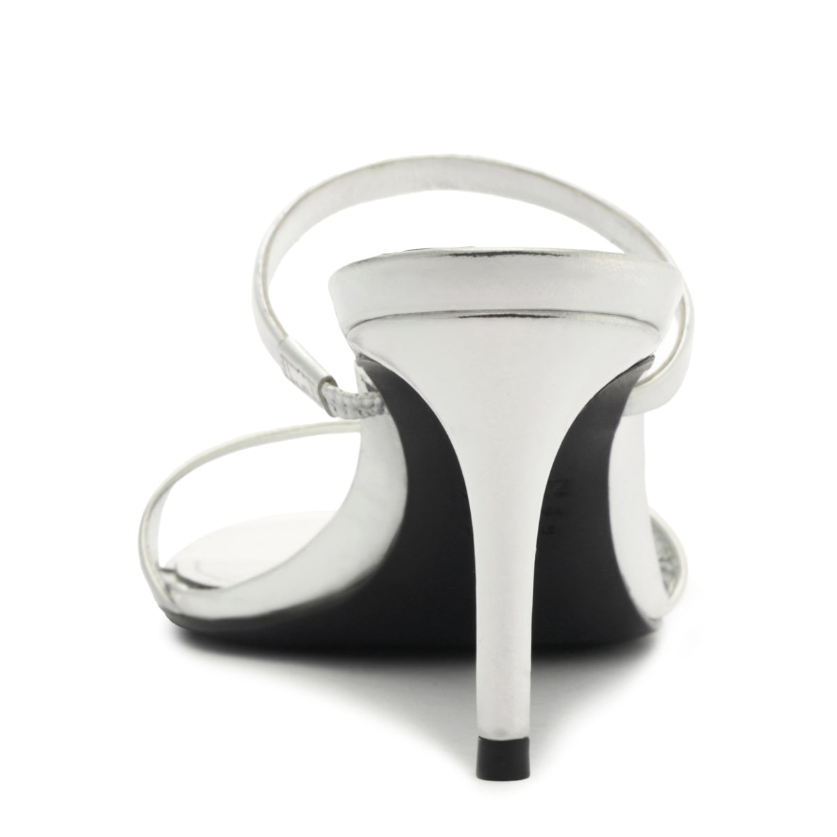Jessica Mid Mule Metallic Sandal in Prata