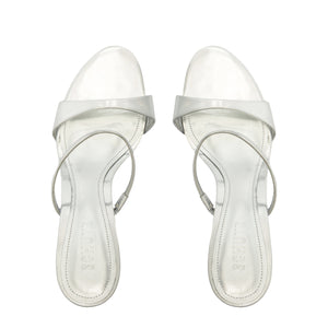 Jessica Mid Mule Metallic Sandal in Prata