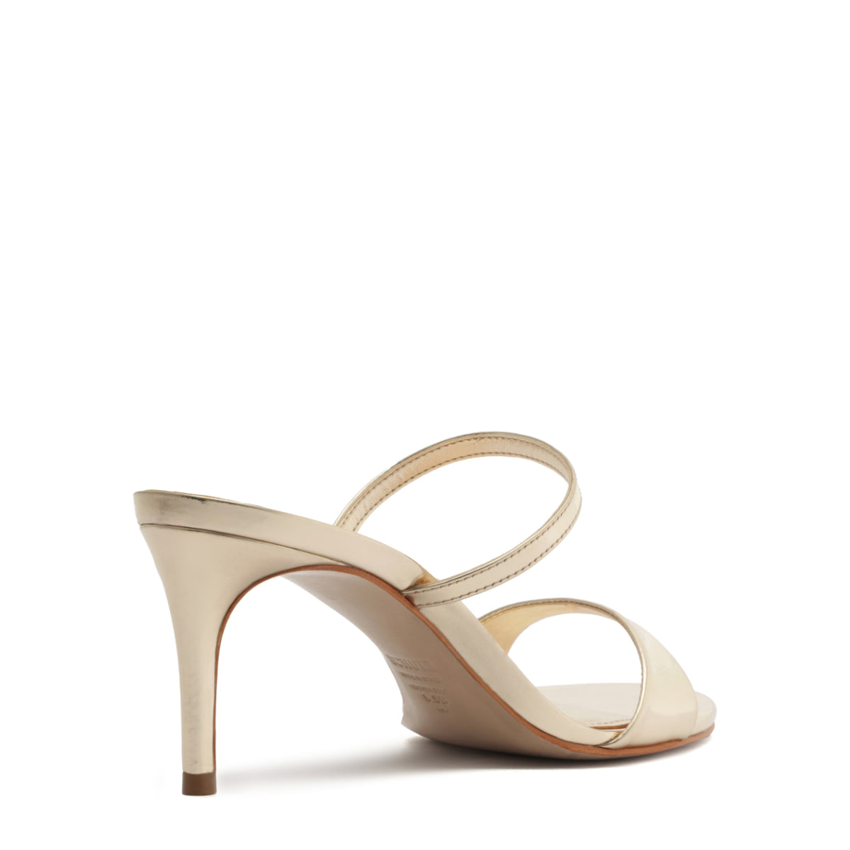 Jessica Mid Mule Metallic Sandal in Platina