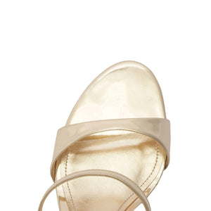 Jessica Mid Mule Metallic Sandal in Platina