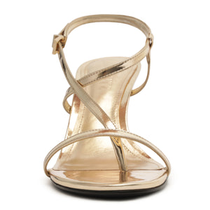 Azure Mid Metallic Sandal in Platina