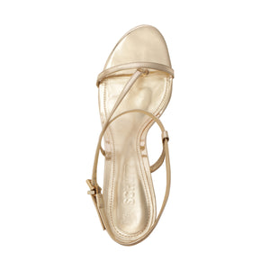 Azure Mid Metallic Sandal in Platina