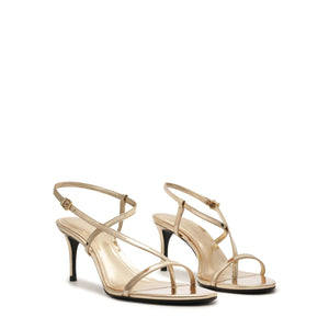 Azure Mid Metallic Sandal in Platina