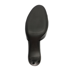 Arlette Mule Patent Leather Sandal in Black