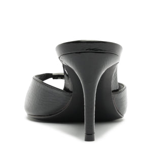 Arlette Mule Patent Leather Sandal in Black