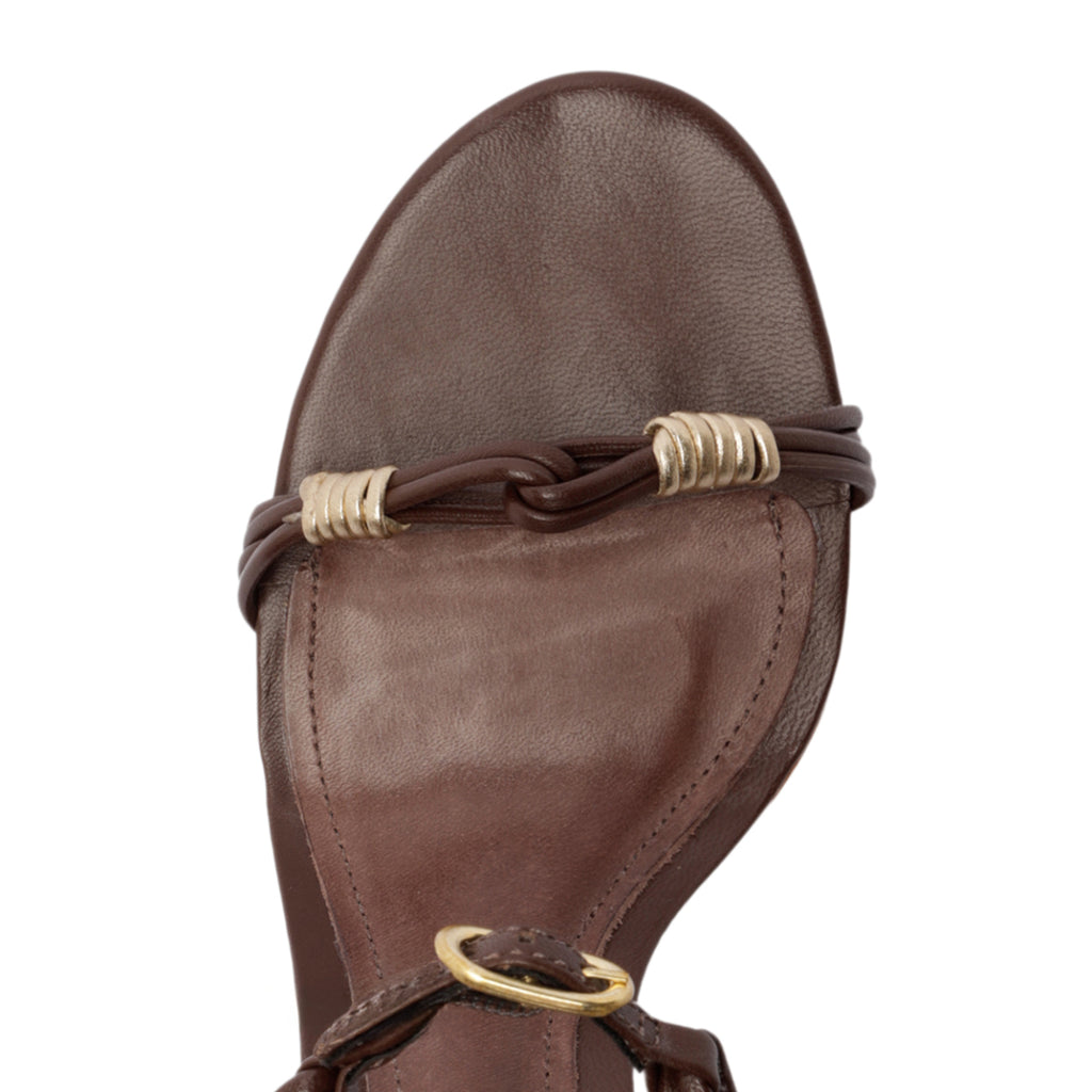 Nara Mid Sandal in Root Brown