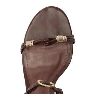Nara Mid Sandal in Root Brown